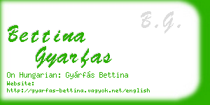 bettina gyarfas business card